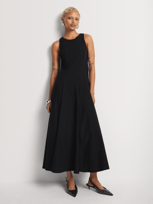 Fit & Flare Panelled Maxi Dress