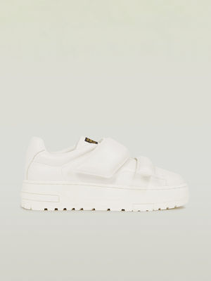 G-Star Women's Lhana II Velcro Leather White Sneakers