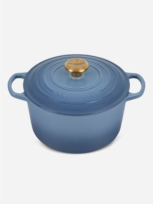 Le Creuset Deep Round Casserole Chambray 24cm