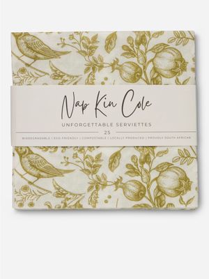 Olive Pomegranate Paper Napkins 40x40