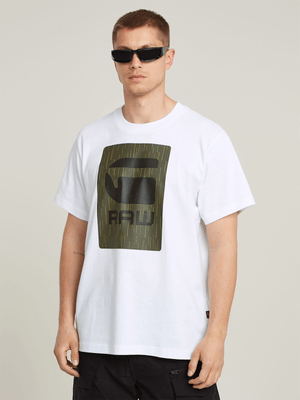 G-Star Men's Burger Box Rain Loose White T-Shirt