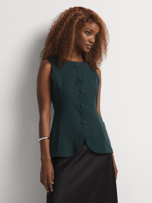 Button Through Suiting Vest