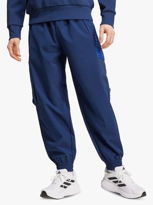 adidas Mens Manchester United Navy Travel Pants