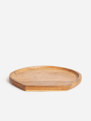 Excellent Houseware Natural Plate Wood 26Cm