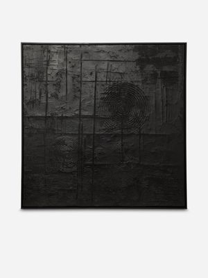 Framed Textured Black No2 100cm