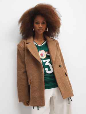 The FIX Women's Brown Borg Adjustable Blazer