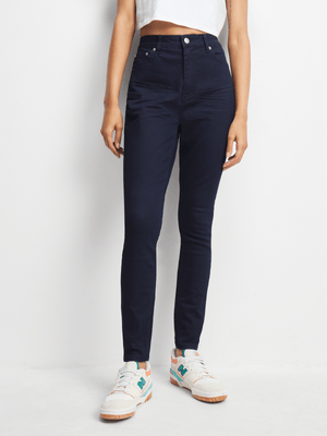 Redbat Women's Navy High Rise Skinny Jeans