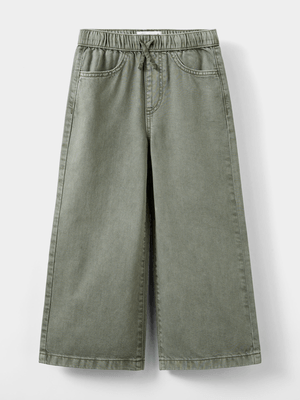 Cotton On Kids Girl Green Kaity Wide Leg Jeans