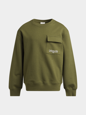 Boys Utility Crew Sweat Top