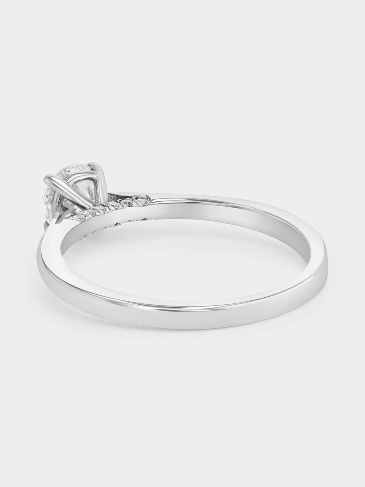 White Gold 0.5ct Lab Grown Diamond Solitaire Ring | Bash