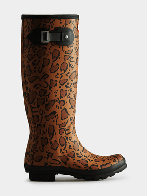 Women's HUNTER Multi Original Tall Leopard Print Boots