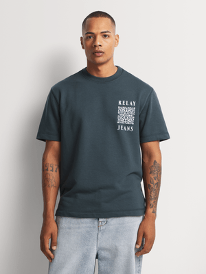 Relay Jeans Men's Paisley Dark Green Graphic T-shirt