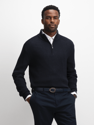 Exact Men's Navy Quarter Zip Jersey