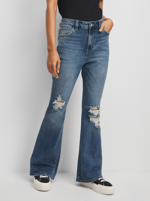 Redbat Women's Medium Wash Flare Jeans
