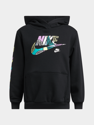 Nike Unisex Kids Outside The Lines Black Hoodie