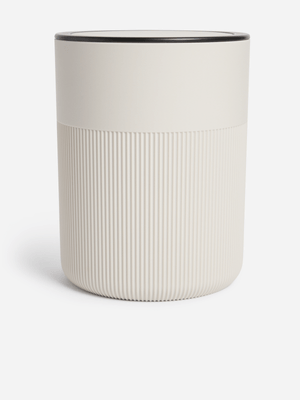 Jet Home Stone Ribbed Bathroom Bin 5.5L