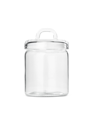 glass storage canister w/handle 1.2l