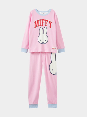 Cotton On Kids Pink Girl Long Sleeve Miffy Pyjama Set