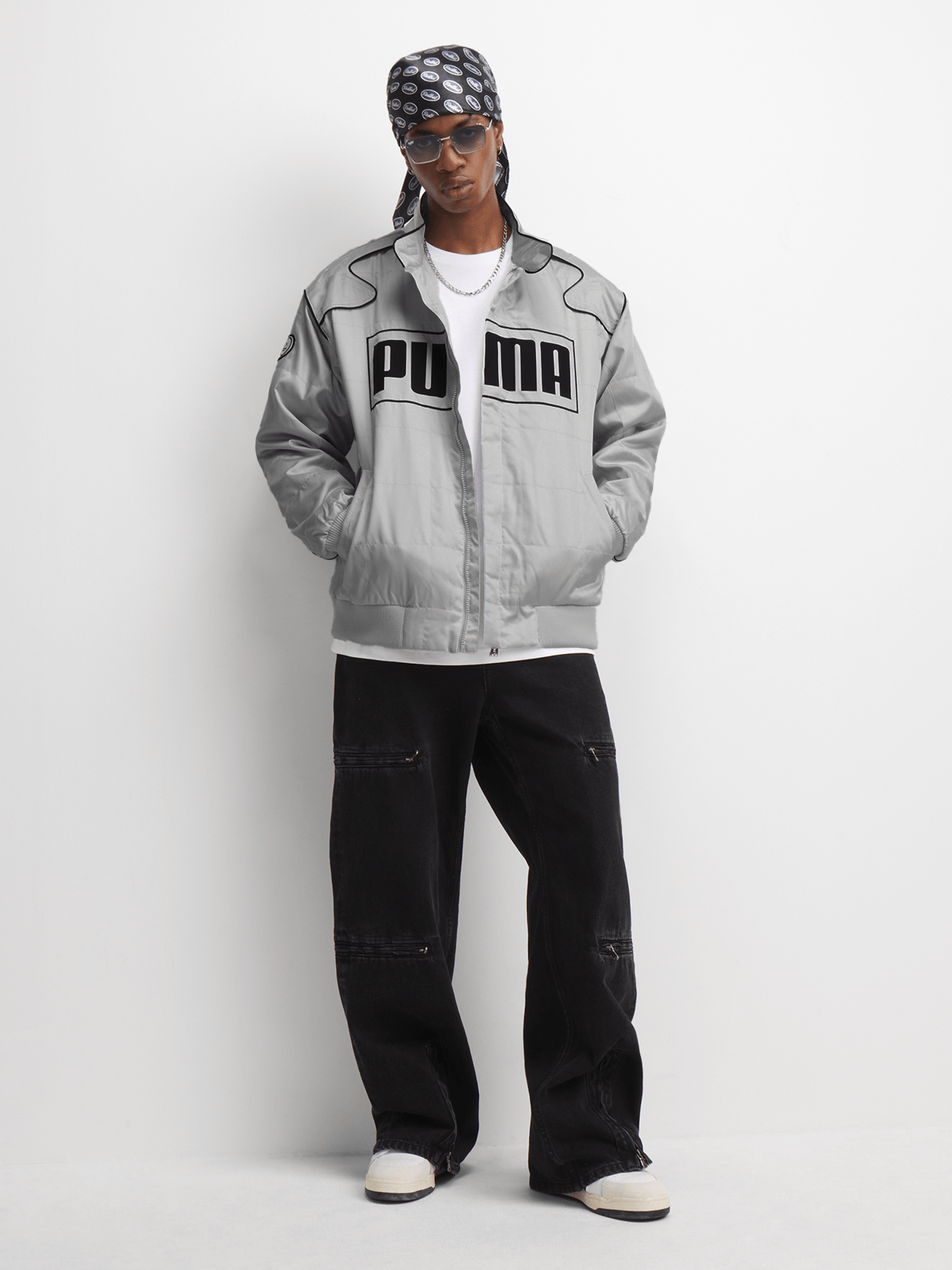 Puma Men's Relaxed Racer Grey Racer Jacket Bash - Main Image