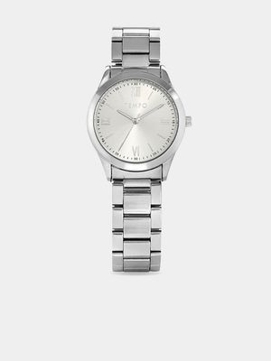 Tempo Men’s Silver Tone Bracelet Watch