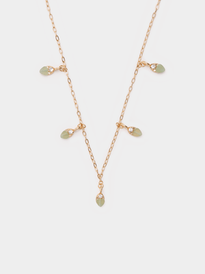 Multi Crystal Drop Necklace