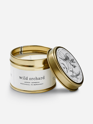 Amanda-Jayne Wild Orchard Gold Tin Soy Candle