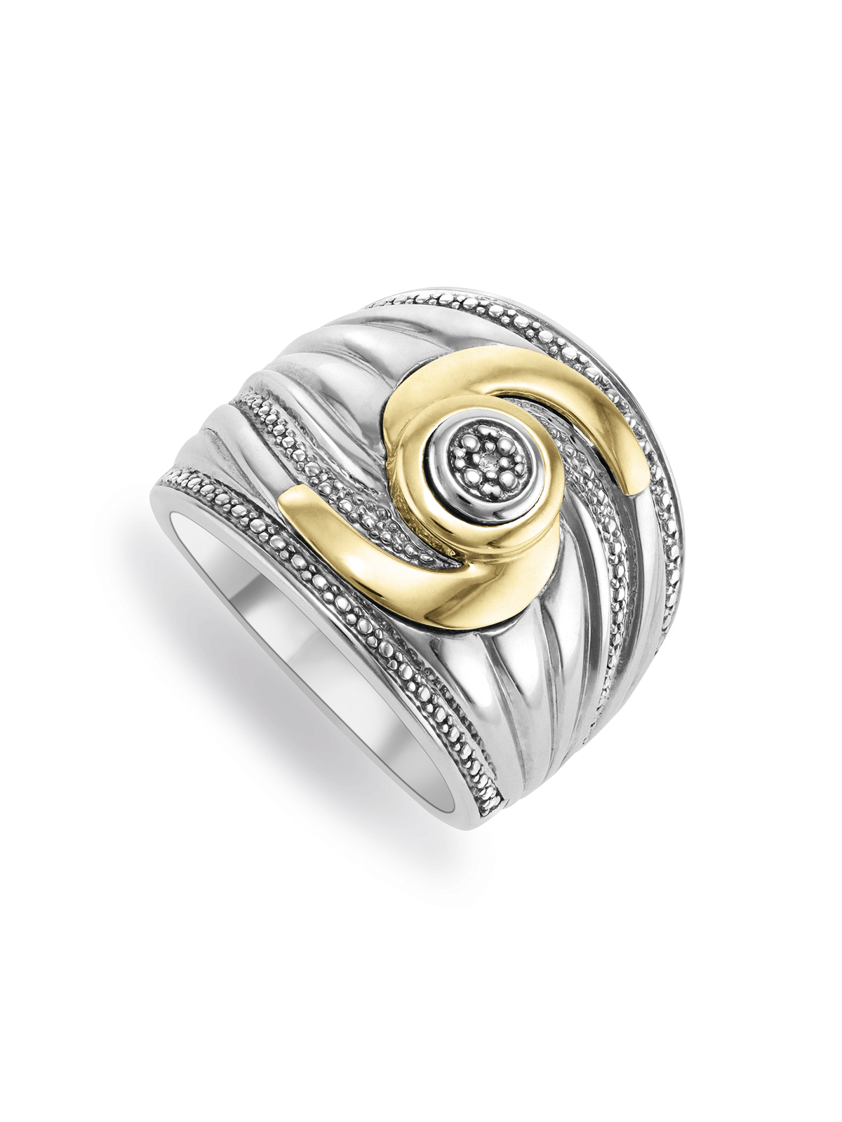 5ct Yellow Gold & Sterling Silver Diamond Sarah Ring | Bash