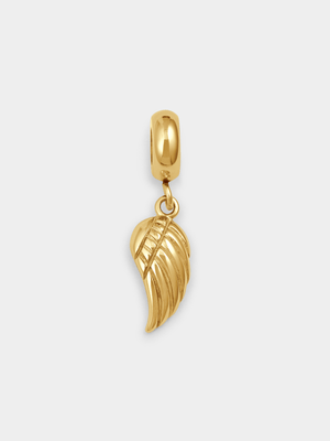 Tempo Jewellery Gold Plated Cubic Zirconia Angel Wing Charm