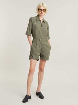 G-Star Women's Zip Green Playsuit