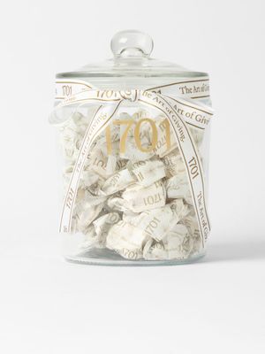 1701 Mini Macadamia Filled Nougat Glass Jar