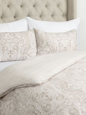 Everynight Piped Twill Reversible Painterly Duvet Cover Set