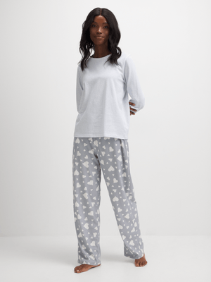 Exact Women's Grey Melange Sleepwear Set