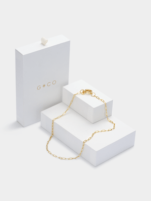 14ct Gold Plated Anchor Chain Necklace