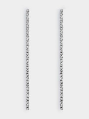 Long Diamante Strand Earrings