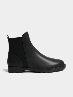 Exact Women's Black Chelsea Boots