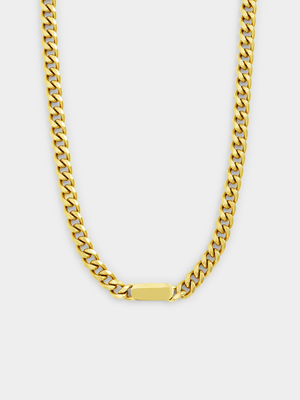Gold Plated Stainless Steel Bar Curb Chain