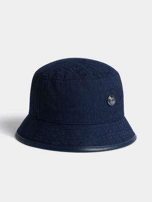 Fabiani Men's Navy Monogram Bucket Hat