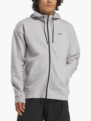 Reebok Men's Athlete Grey Full-Zip Hoodie