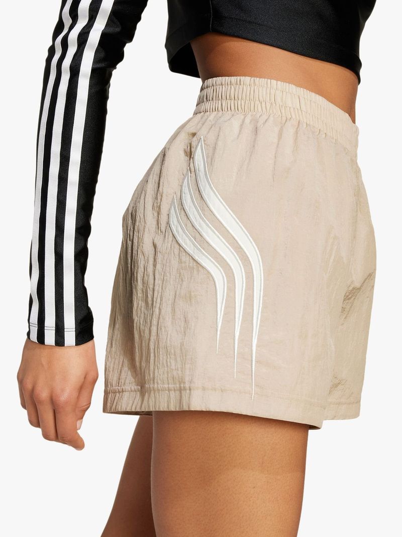 adidas Originals Women's Atlanta Cut Line Nylon Beige Shorts