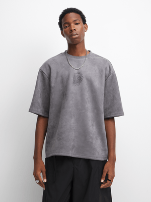 The FIX Men's Grey Skull Print Top