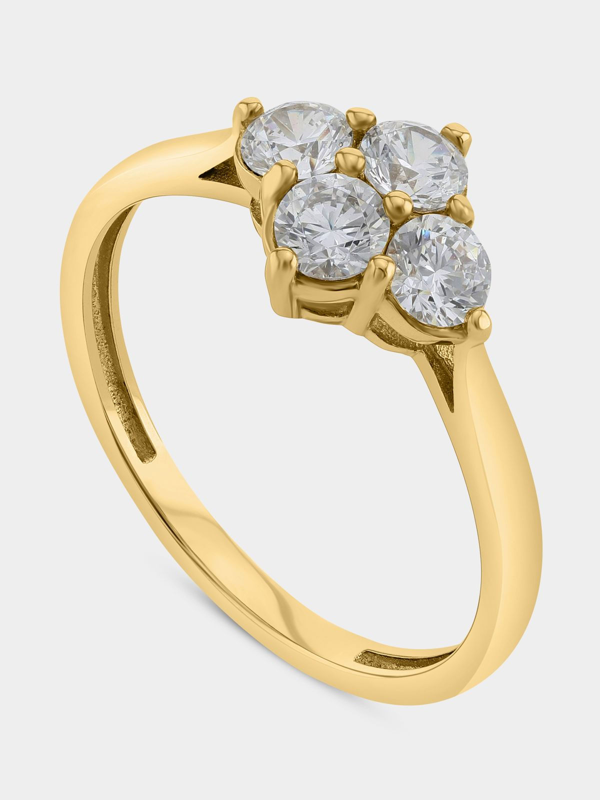 Yellow Gold Cubic Zirconia Dress Ring | Bash