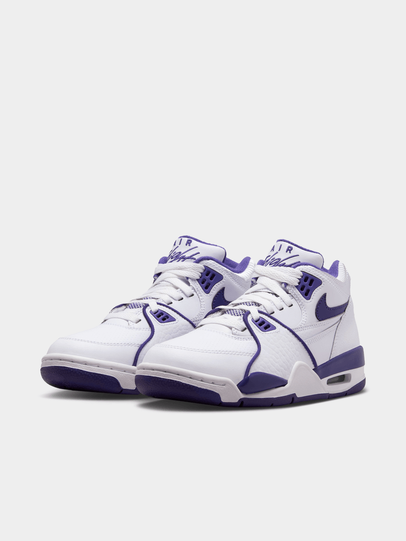 Nike Junior Air Flight 89 White/Purple Sneaker Bash