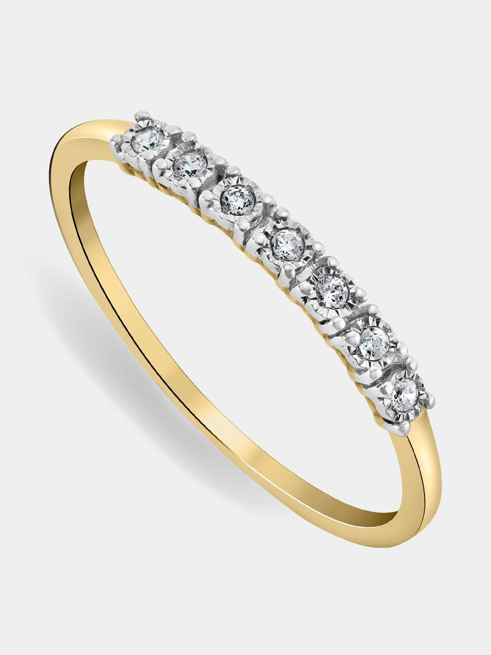 Yellow Gold 0.05ct Diamond Eternity Ring | Bash