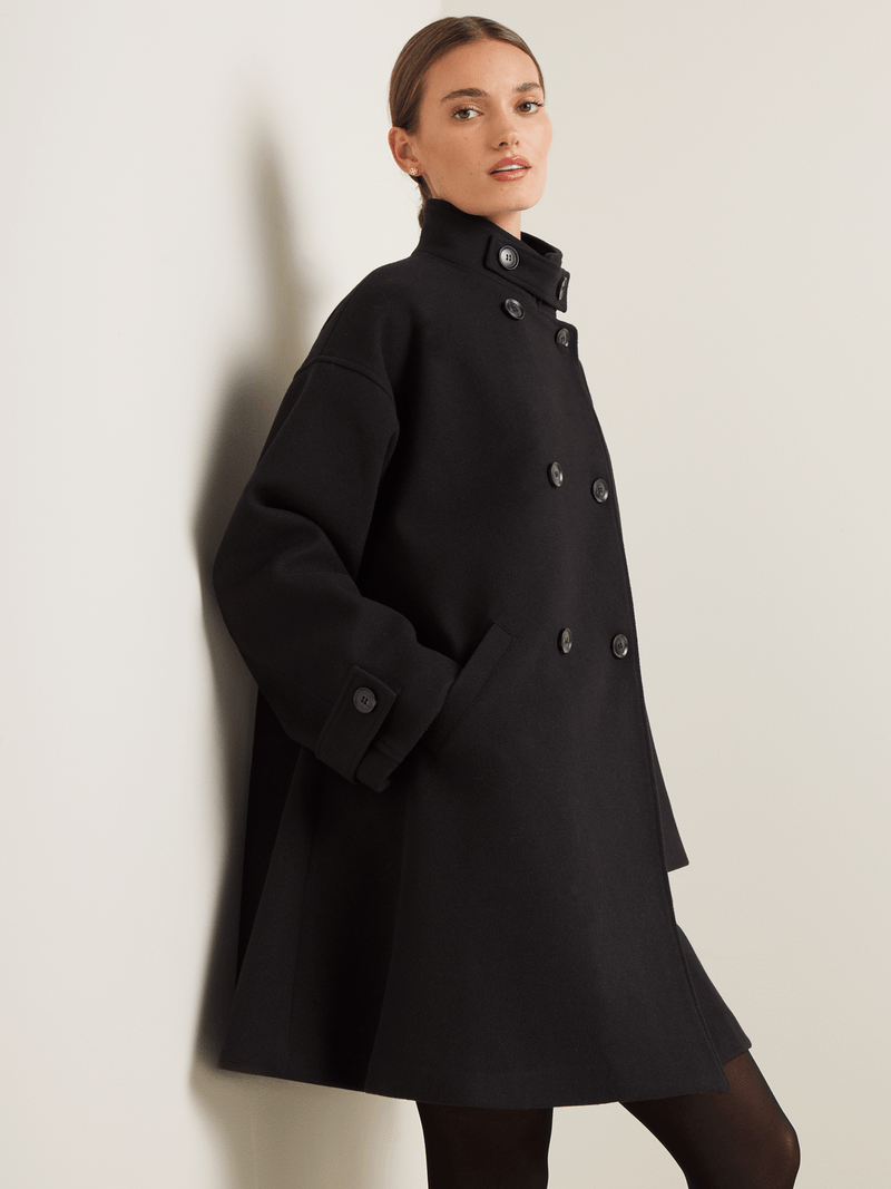 Women's Iconography Double Breasted Melton Swing Coat | Bash