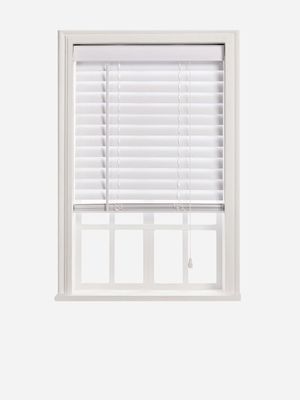 50 mm Fauxwood Venetian Smooth White 120x160cm
