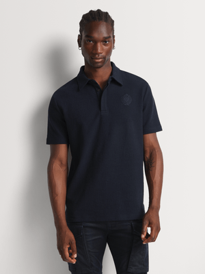 Fabiani Men's Ink Textured Polo Golfer