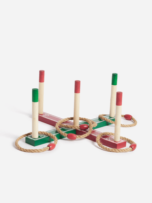 H & S Collection Brown Quoits Game Wood Fsc
