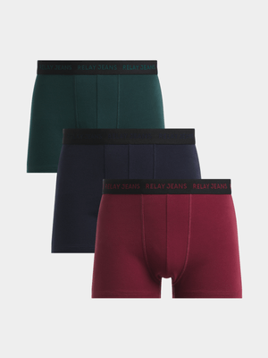 Relay Jeans Men's 3 Pack Multicolour Boxers