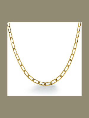 Yellow Gold & Sterling Silver Curb Chain