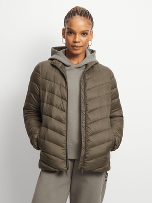 TS Womens Fatigue Funnel Puffer Jacket